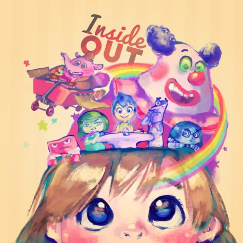 Inside Out Illustration, Inside Out Drawing, Inside Out Fanart, Inside Out Wallpaper, Inside Out Art, Deco Disney, 동화 삽화, Disney Fanart, Disney Inside Out