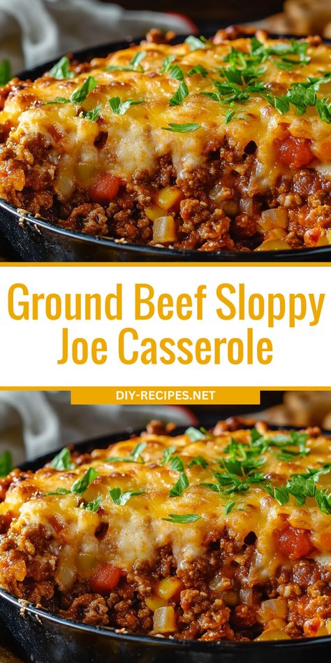 Ground beef, cheddar cheese, and tater tots make this Sloppy Joe Casserole a crowd favorite! Quick to make and loaded with flavor, it’s perfect for weeknight dinners. Ground Beef Meals For A Crowd, Cream Cheese Tater Tot Casserole, Sloppy Joe Hashbrown Casserole, Ground Beef For A Crowd, Sloppy Joe Recipe Casserole, What Can I Make With Ground Beef, Loaded Tater Tots Recipes, Tater Tot Casserole With Ground Beef, Casseroles With Ground Beef