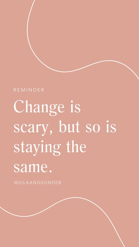 While change is *scary,* avoiding change can prevent us from becoming our best selves. We're getting comfortable with our fear of the unknown by acknowledging just how far we've come— and getting excited about all the possibilities the future may hold for us 🔮 Save this post for later and refer to it when big changes are coming your way! 🔖⠀ Fear Of Starting Something New, Something Good Is Coming Quotes, Unknown Future Quotes, Excited For Whats Coming Quotes, Over Coming Fear Quotes, Excited For The Future Quotes, Fear Of Change Quotes, Fear Of Future Quotes, Big Changes Quotes