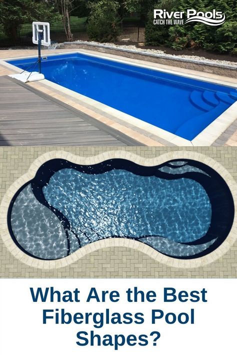 Inground Fiberglass Pool Ideas, Fiberglass Pool Ideas, Inground Pool Shapes, Swimming Pools Backyard Landscape, Small Fiberglass Pools, Inground Pool Designs, Small Backyard Design Layout, Freeform Pools, Fiberglass Swimming Pools