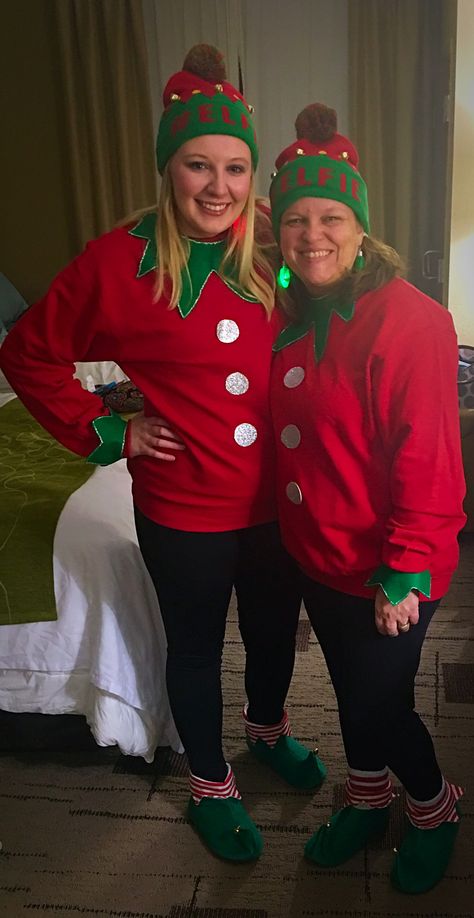 Diy Elf Outfits For Kids, Diy Elf Shirt Kids, Elf Spirit Day Outfit, Santas Elf Costume Diy, Elf Dress Up Day At School, Elf Costume Ideas Diy, Elf Dress Up, Elf Costume Ideas Women, Diy Elf Shirt