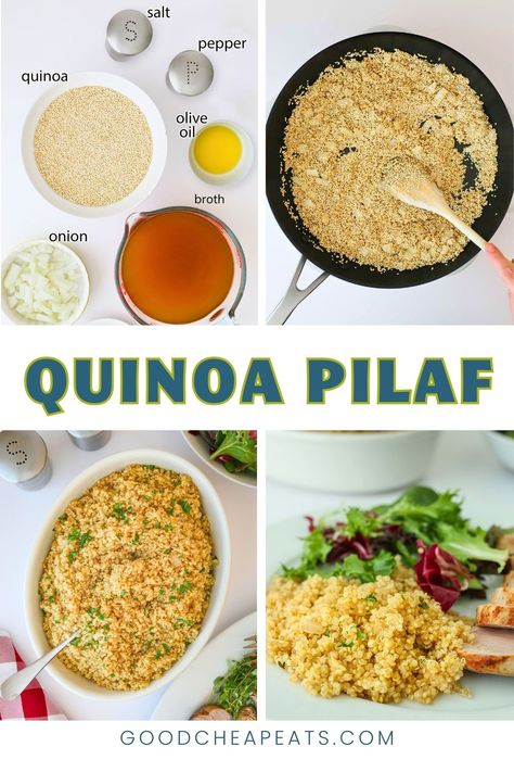 Add flavor to plain quinoa in this simple Quinoa Pilaf you can cook in 30 minutes on the stove. It's mostly hands-free and super delicious. You are going to love this easy quinoa dish. Quinoa Pilaf Recipes, Creamy Quinoa, Simple Quinoa, Quinoa Pilaf, Quinoa Dishes, Easy Quinoa, Pilaf Recipes, Sugar Recipes, Easy Side Dish