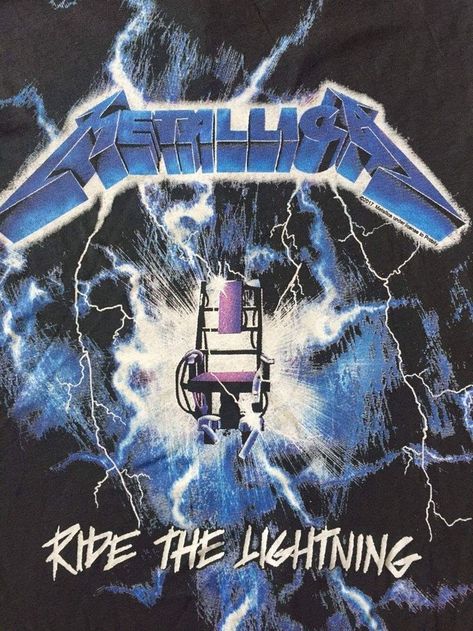 Metallica Ride The Lightning Poster, Metallica Aesthetic Poster, Ride The Lightning Poster, Metallica Ride The Lightning Wallpaper, Metallica Poster 80s, Metallica Prints, Metallica Poster Vintage, Ride The Lighting Metallica, Ride The Lightning Tattoo