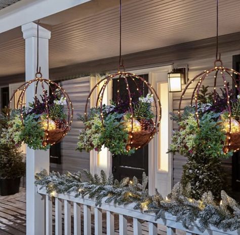 Christmas Hanging Planters, Holiday Hanging Baskets, Hanging Christmas Basket, Hanging Porch Christmas Decorations, Hanging Winter Baskets, Hanging Basket Christmas Decoration, Hanging Christmas Decorations Outdoor, Christmas Decoration Indoor, Hanging Christmas Planter