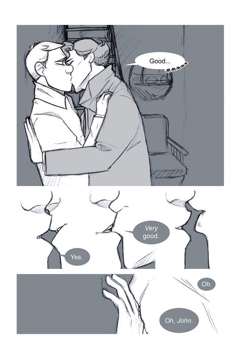 Oh, What a Night :: Oh, What a Night: 14 | Tapas Johnlock Kiss, Johnlock Fanfiction, Sherlock Comic, Johnlock Fanart, John Lock, Style Comic, Sherlock Holmes 3, John Locke, Benedict And Martin