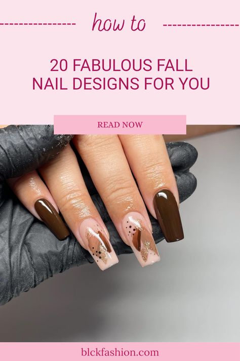 Ready to transform your autumn look? Check out these 20 fabulous fall nail designs that blend cozy vibes with stylish flair! Think muted hues, warm sweaters, and playful patterns that'll keep your nails on-trend. From classic earth tones to fun geometric designs, you'll find the perfect match for pumpkin spice season! These manicure ideas are perfect for casual outings or festive gatherings. Let's get your nails ready for chilly days, making sure your fingers reflect all the beauty autumn has to offer! Cozy Brunch, Fall Nail Ideas, Latest Nail Designs, Simple Fall Nails, Fall Manicure, Web Detail, Autumn Look, Pumpkin Spice Season, Gold Glam