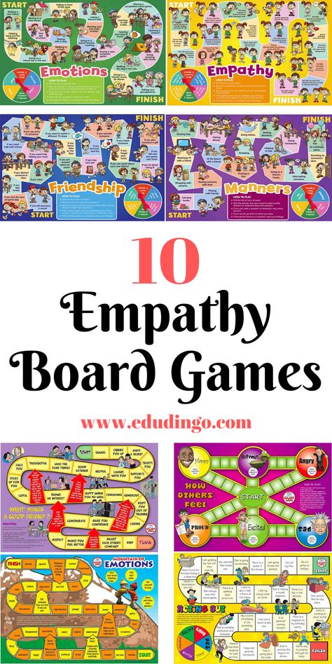 Social Skills Board Game, Games To Teach Social Skills, Emotions Board Game, Social Emotional Learning Activities High School, Empathy Games, Kids Board Games, Social Emotional Games, Social Interaction Activities, Tolerance Activities