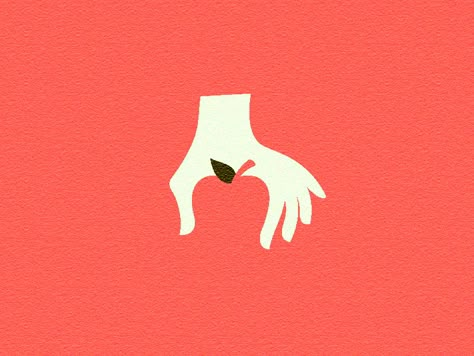 Negative Space Apple by Damn Good Brand Negative Space Poster Design, Negative Space Design Illustrations, Negative Space Poster, Negative Space Illustration, Poster Negative Space, Apple Poster, Apple Graphic Design, Negative Space Logo Design Inspiration, Positive And Negative Space Art Hands