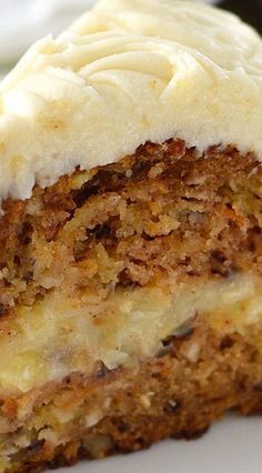 Carrot Cake with Creamy Pineapple Filling Carrot Cake Filling Ideas, Pineapple Filling, Carrot Cake With Pineapple, Carrot Cake With Cream Cheese, Carrot Cakes, Best Carrot Cake, Savory Cakes, Pineapple Cake, Carrot Cake Recipe