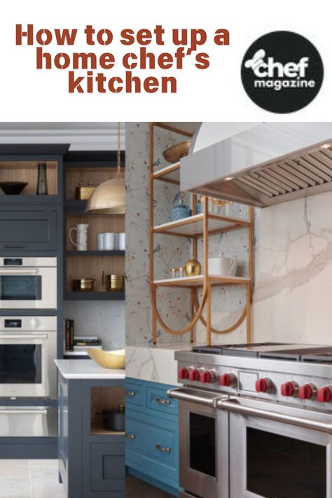 Learn expert tips on how to set up a home chef’s kitchen with the right tools and equipment. From choosing high-quality chef knives to organizing kitchen storage solutions, check everything you need to create a professional and efficient cooking space at home. Perfect for food lovers looking to upgrade their home chef's kitchen skills with kitchen essentials and chef-approved techniques. Explore ideas for kitchen layouts, must-have gadgets, and how to make the most of your counter space. Professional Chef Home Kitchen, Small Chef Kitchen, Professional Kitchen At Home, Chef Kitchens, Organizing Kitchen, Kitchen Layouts, Kitchen Set Up, Kitchen Skills, Ideas For Kitchen