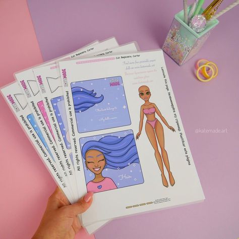 Katemade on Instagram: “We printed a new printable, and now we will try to assemble it😀 ... for the third time 🤪🤪🤪 We always take care about making it convenient…” Paper Doll Printable, Kate Made, Printable Paper Dolls, Dolls Printable, Free Printable Paper Dolls, Paper Doll Printable Templates, Paper Dolls Clothing, Paper Dolls Diy, Dolls Diy