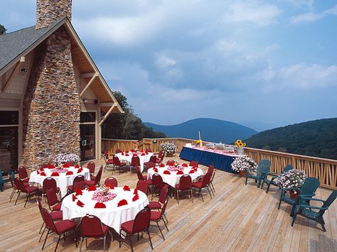 Outdoor wedding reception at Wintergreen Resort (Wintergreen, VA) - ResortsandLodges.com #travel #wedding #outdoor #destination Ideal Family, Blue Ridge Mountain, Wedding Types, Shenandoah Valley, Family Getaways, Vacation Resorts, Blue Ridge Mountains, Mountain Wedding, Blue Ridge