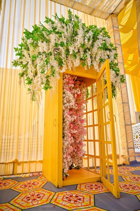 Selfie Point, Indian Destination Wedding, Wedding Stage Backdrop, Photo Stand, Telephone Booth, Stage Backdrop, Photo Stands, Wedding Stage Decorations, Haldi Ceremony