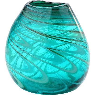 Green Decoration, Turquoise Vase, Glass Cylinder Vases, Blue Glass Vase, Vases For Sale, Table Vase, Stained Glass Designs, Turquoise Glass, Art Glass Vase