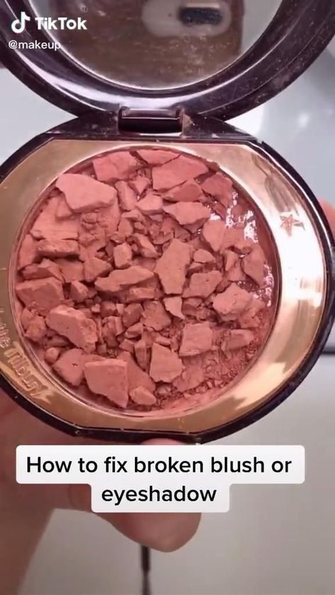 how to fix broken blush [Video] | Fix broken blush, Makeup hacks videos, Fix broken makeup Fix Broken Makeup, Broken Makeup, Makeup Hacks Videos, Makeup Pictorial, Natural Face Skin Care, Makeup Tutorial Video, Tic Tok, Makeup Guide, Makeup Hacks