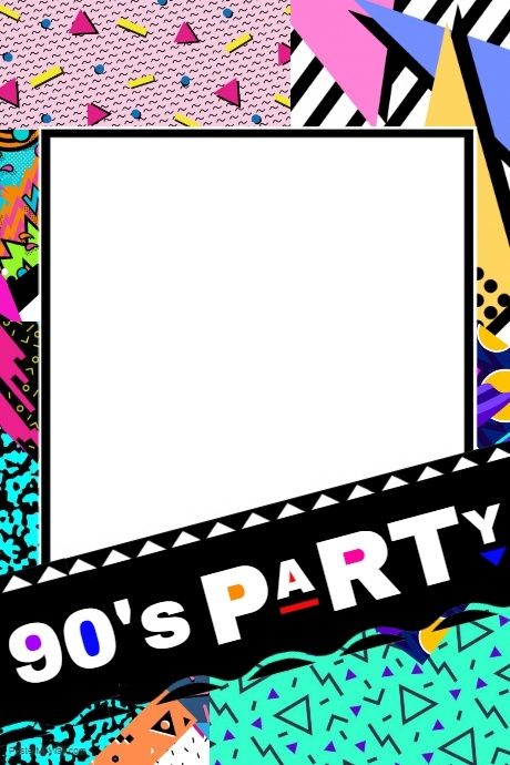 90s Party Invitation Template, 90s Birthday Party Invitations, 90s Props, 90’s Party, 90s Template, 90s Birthday Party Theme, 90s Invitation, 90s Party Invitation, 90s Decorations