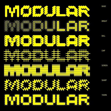 Experimental, modular typeface design by @mkobuzan 😆 #type01 #typedesign #typeface #typedesigner #poster #fontinuse #posterdesign #posterart #graphicdesign #graphicdesignstudio #typography #typography Typography System, Experimental Typeface, Modular Typeface, Modular Typography, Vaporwave Music, Typeface Poster, Pixel Font, Principles Of Design, Graphic Design Trends