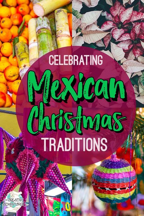 Mexican Christmas Food, Christmas Traditions Around The World, Mexican Christmas Traditions, Festive Salad, Soup With Pork, Fiesta Christmas, Christmas Fiesta, Mexican Christmas Decorations, Stuffed Pork Loin