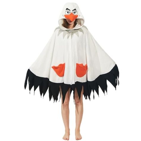 YUTCOTC Unisex Seagull Costume Hooded Cape Seagull Cosplay Hooded Christmas Costumes Party Cape Seagull Costume, Cape Clothing, Hooded Cape, Christmas Costumes, Costume Party, Shoes Jewelry, Cape, Halloween Costumes, Dress Up