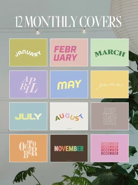 12 Monthly Covers for Digital Mid-Year Planner | Flourish Planner freedigitalpaper #plannerpdf #androidplannertravelplannertemplate✔️ Flourish Planner, Planner Weekly Layout, Vision Planner, Taking It Slow, Mid Year Planner, Planning Routine, Undated Monthly Planner, Monthly Planner Template, Instagram Planner