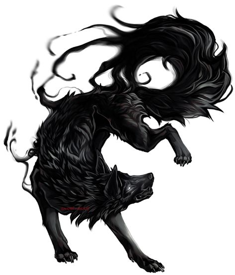 Norse Wolf Art, Illustrative Wolf Tattoo, Dark Wolf Tattoo, Hell Hound Tattoo, Ink Creature, Black Wolf Tattoo, Wolf Poses, 16 Tattoo, Tier Tattoo