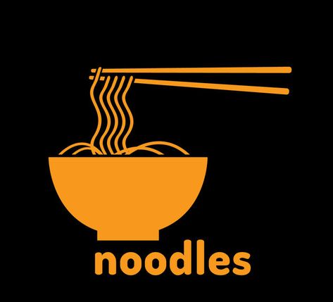 Simple Noodles, Noodles Logo, Noodle Food, Noodles Ideas, Noodles Bowl, Baking Logo Design, Baking Logo, Yellow Circle, Kitchen Drawing