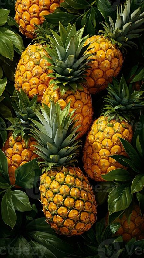 there are many pineapples that are sitting together in the bush. generative ai. Vector Landscape, Sitting Together, The Bush, Pineapple, Fruit, Collage, Photo And Video, Pins