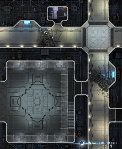 "Right we WILL get it right this time! We want to come out of the vent over the hangar - no more random guesses!" 🌙 For hundreds more battle maps visit my website! Happy gaming!⁠ ⁠ #scifi #cyberpunk #cyberpunkred #cyberpunkbattlemaps #cyberpunkmaps #scifirpg #alienrpg #starfinder #starfindermaps #starfinder2e #starwarsrpg #edgeoftheempire #starwarsbattlemaps #bladerunner #foundryvtt #dungeonmaster #tabletop #tabletopgaming⁠ Edit Assets, Cyberpunk Ttrpg, Star Wars Kotor, Star Trek Rpg, Space Map, Sci Fi Rpg, Sci Fi Games, Cyberpunk Rpg, Battle Map