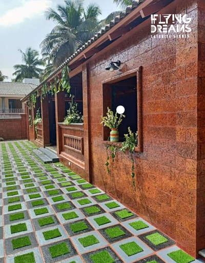 Interlocking Bricks Design House, Interlocking Bricks House, Kerala Brick House Design, Old Village House Design India, Kolkata Houses, Low Budget House Design Kerala, Laterite Stone, Laterite Stone House, Kolkata Old Houses