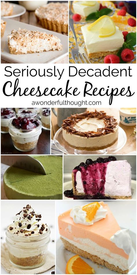 Decadent Cheesecake Recipes #cheesecake #desserts #cheesecakerecipes #awonderfulthought Unique Cheesecake Recipes, Unique Cheesecake, Decadent Cheesecake, Recipes Cheesecake, Cottagecore Recipes, Birthday Cake Decorating Ideas, Cream Cheese Desserts, Best Cheesecake, Cake Recipes From Scratch