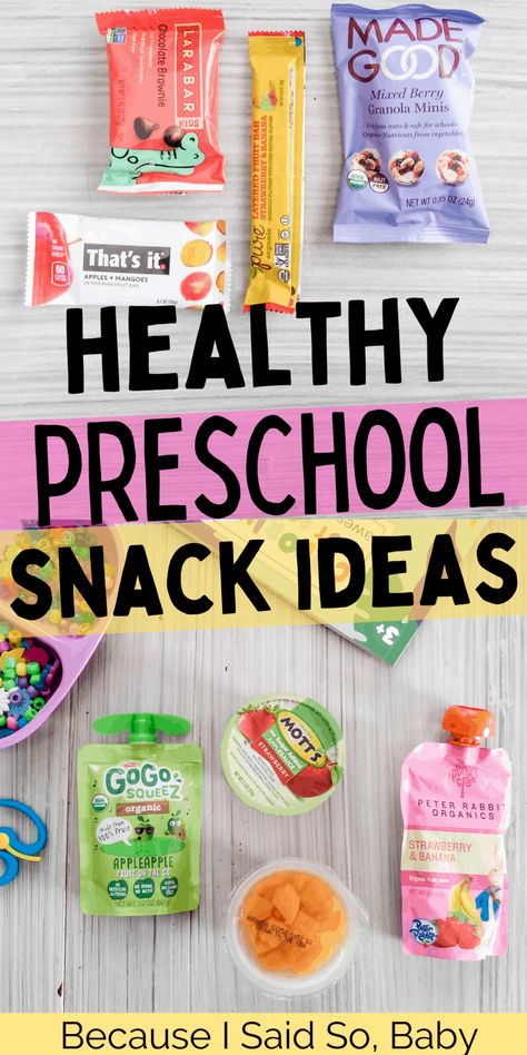 Preschool School Snack Ideas, Nut Free Preschool Snacks, Class Snacks Kindergarten Store Bought, Healthy Snacks To Send To School, Snack Leader Ideas, Store Bought Snacks For School, Healthy Snacks Prepackaged, Store Bought School Snacks, Nut Free Preschool Snack Ideas