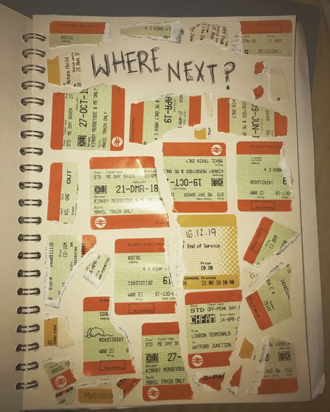 Used special tickets from key memories to make a collage with a deep meaning? What is the meaning though ;) Train Ticket Art, Train Ticket, Diary Entry, Train Tickets, Deep Meaning, Personal Project, Bullet Journal Ideas Pages, A Collage, The Meaning