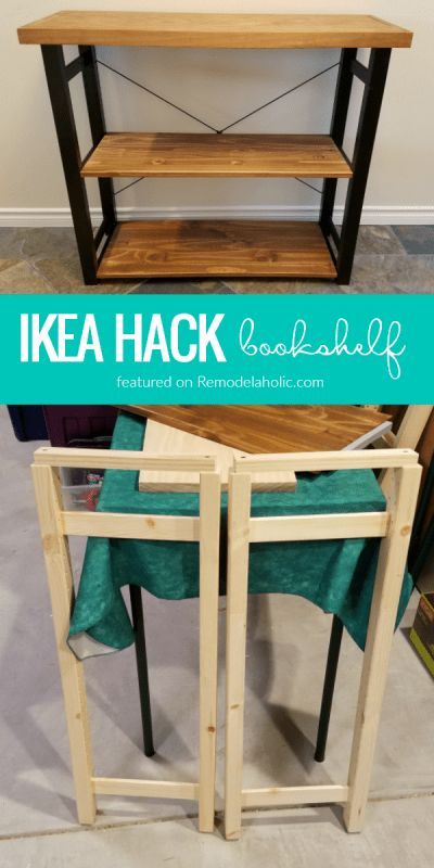 Easy Modern Rustic IKEA Hack Bookshelf #ikeahack #bookshelves #shelves #diyproject #remodelaholic Woodwork Shelves, Ivar Shelf, Ikea Ivar Shelves, Ikea Hack Living Room, Ikea Hack Bedroom, Ikea Hack Storage, Small Console Tables, Ikea Ivar, Easy Ikea Hack