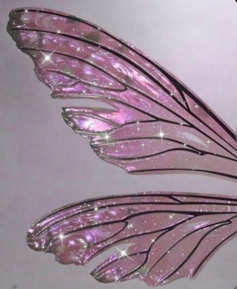 Pretty Fairy Wings, Pink Fairy Wings Aesthetic, Pink Wings Aesthetic, Barbie Wings, Fairy Wing Designs, Maeve Aesthetic, Fairy Wings Pink, Fairy Romance, Fairy Wings Aesthetic