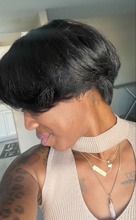 Natural Short Cuts, Layered Pixie Cut, Black Hair Short Cuts, Great Haircuts, Protective Hairstyles For Natural Hair, Beautiful Black Hair, Natural Hair Cuts, Flat Iron Hair Styles, Work Hairstyles