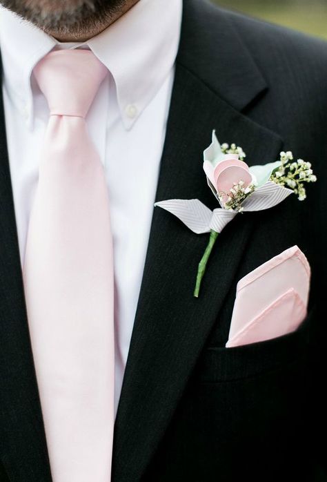 Black Suit With Pink Tie, Hoco Couple Outfits, Grooms Dress, Pink Groomsmen, Black Tux Wedding, Bath Wedding, Pink Pocket Square, Groom Details, White Tux