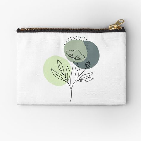 "Abstract flower line art modern minimalist pastel" Zipper Pouch by littleyoung | Redbubble #simple #modern #flower #lineart #minimal #pouch #design #pouchbag #pouchmakeup Pouch Canvas Design, Handpainted Pouches, Pouch Painting, Hand Painted Bags Handbags, Handpainted Tote, Painted Leather Bag, Handpainted Tote Bags, Bag Photography, Painted Handbag