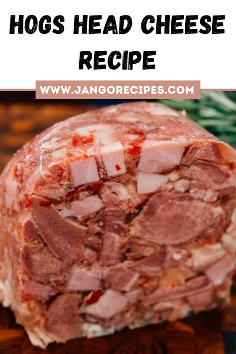 in this blog, I will share with you a Hogs Head Cheese Recipe that is extremely delicious. Pig Head Recipe, Head Cheese Recipe, Cretons Recipe, Hog Head Cheese Recipe, Camp Treats, Hog's Head Cheese, Pork Loin Recipes Oven, Deli Meat Recipes, Meat Curing