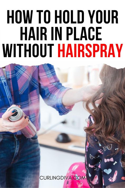 Are you looking for alternatives to hairspray? Perhaps you're wondering if you can get your hair to hold even without hairspray. Yes you can! If you're looking for what to use instead of hairspray, check out these 6 hairspray alternatives and how to use them. #hairhacks Flexible Hold Hairspray, Homemade Hair Spray Hold, Diy Hair Spray Hold, Best Hairspray For Volume, Best Hairspray For Gray Hair, Diy Hair Setting Spray, Diy Hairspray Max Hold, Best Hair Spray For Hold, Setting Spray For Hair