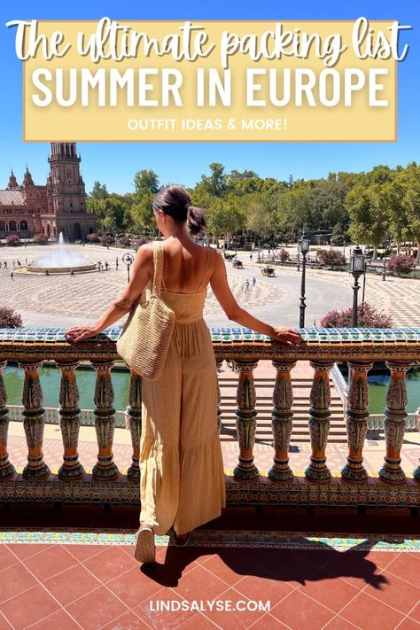 How to Dress Cute & What to Pack for Spain Vacation! What To Wear In Europe In Summer, Sightseeing Outfit Summer, What To Pack For Spain, Outfits For Italy Summer, Pack For Spain, Summer In Europe Outfits, Summer Outfits Europe, Summer Europe Outfits, European Vacation Outfits