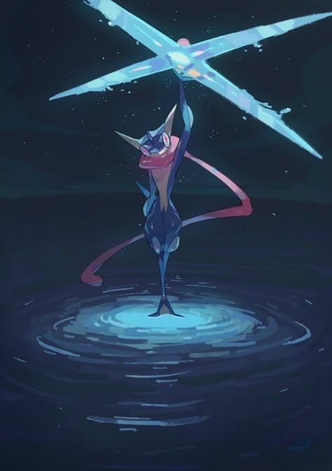 Beautiful Pokemon Art, Ash Greninja Wallpaper, Greninja Fanart, Pokémon Artwork, Ash Greninja, Rpg Wallpaper, Pokemon Z, Wallpaper Pokemon, Zoroark Pokemon