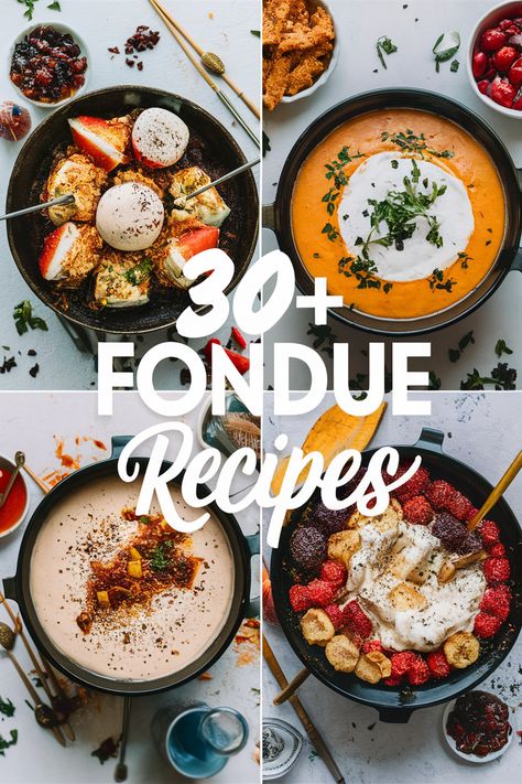 30+ Quick and Delicious Fondue Recipes to Delight Your Guests and Elevate Your Gatherings!... Elevate your gatherings with quick and delicious fondue recipes that will wow your guests. From cheesy goodness to sweet chocolate treats these fun ideas bring everyone together. Perfect for parties family nights or cozy get-togethers. Explore a variety of flavors and ingredients like cheese chocolate bread fruits and veggies!... https://ostrali.com/foodr/fondue-recipes Fun Fondue Ideas, Fondue Charcuterie Board Ideas, Fondue Recipes Broth, Diy Fondue Pot, Healthy Fondue, Fondue Broth Recipes, Chocolate Fondue Dippers, Fondue Party Ideas, Shrimp Fondue