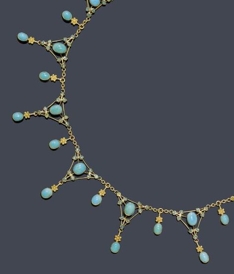 Liberty Jewellery, Regent Street London, Silversmithing Jewelry, Art Nouveau Necklaces, Antique Jewellery Online, Regent Street, Historical Jewellery, Anchor Chain, Turquoise And Gold