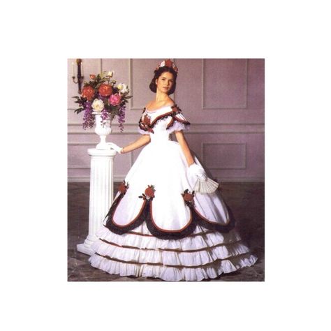 Civil War Ball Gown Dress Costume Martha McCain Simplicity 5724 Sewing Pattern Victorian Ball Dress, Gone With The Wind Dresses, Drapery Dress, Scarlett O'hara, Simplicity Fashion, Scarlett O Hara, Ideas For Characters, Wedding Dress Patterns, Barbie Gowns