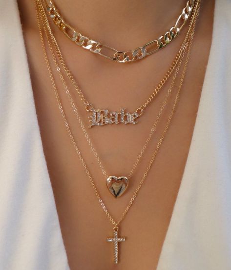 Babe Layers Necklace -  Babe Layers Necklace – Love Stylize Key Charm Necklace, Feminine Jewelry, Delicate Gold Necklace, Dainty Diamond Necklace, Key Pendant Necklace, Layering Necklaces, Necklace Love, Diamond Solitaire Necklace, Gold Cross Necklace