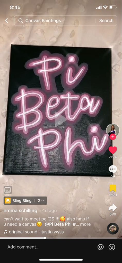 Pi Beta Phi Canvas Painting, Pi Beta Phi Canvas, Big Little Canvas, Big Little Basket, Big Lil, Sorority Merch, Sorority Canvas, Pi Phi, Pi Beta Phi