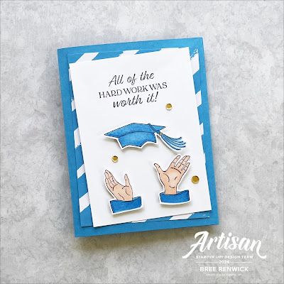 Craft-somnia Momma: Cap & Gown Season Stampin Up Graduation, Stampin Up Graduation Cards, Firefighter Paramedic, Grad Cards, Graduation Year, Enjoy The Journey, Graduation Card, Craft Room Storage, Cap And Gown