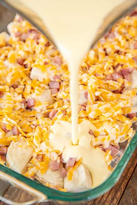 Ham And Cheese Bubble Up, Biscuit Ham And Cheese, Ham Eggs And Cheese Casserole, Ham And Cheese Egg Bake, Ham Egg Cheese Biscuit Casserole, Honey Ham Biscuits, Bisquick Breakfast Casserole Ham, Ham And Egg Casserole, Biscuit Recipes Dinner