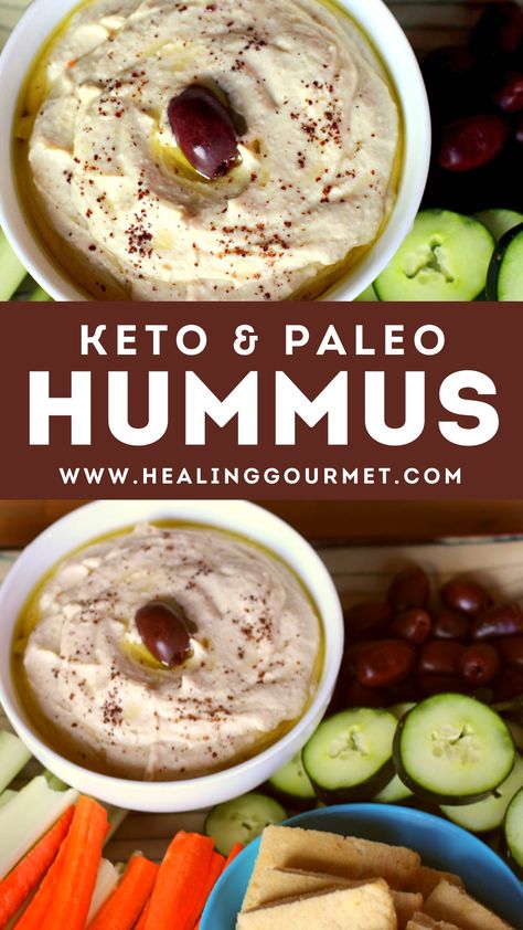 Humus Recipe Easy, Hummus Without Chickpeas, Keto Hummus, Chickpea Hummus Recipe, Paleo Hummus, Carb Sides, Whole30 Meal Prep, Best Paleo Recipes, Delicious Paleo Recipes