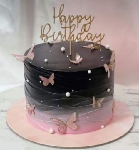 Butterfly Cake Designs Birthday, Tortas Astetics, Cake Designs Butterfly, Birthday Cake For Women Aesthetic, Aesthetic Cake Designs Birthday, Black Butterfly Cake, Cake For Women Birthday, Butterfly Cake Design, Butterfly Cake Ideas